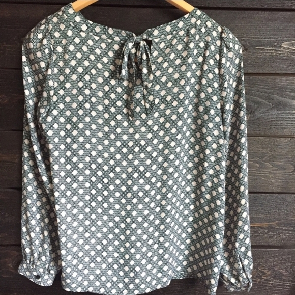 LOFT long sleeve patterned blouse - Picture 5 of 5